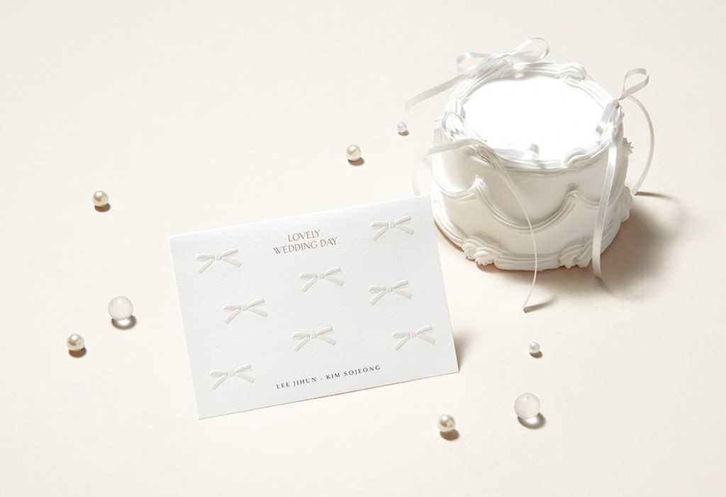 러블리 리본 청첩장 미리보기 1