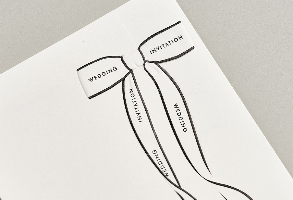 엣지 리본 청첩장 미리보기 1