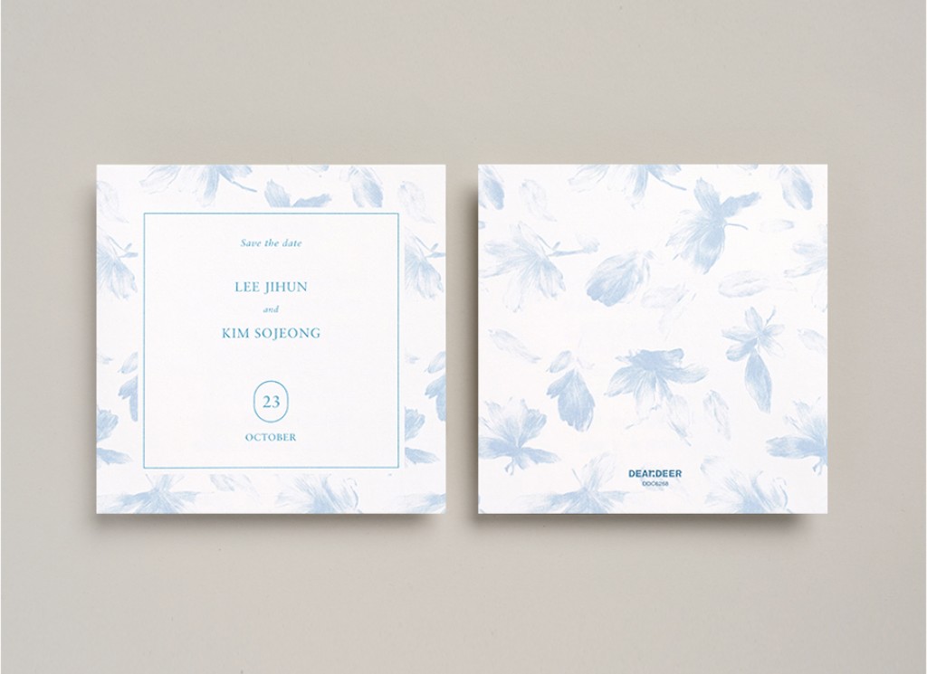 네이비 보타닉 청첩장 미리보기 1