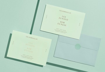 프레쉬 그리너리 - Gold 청첩장