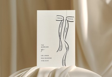 관련 상품 엣지 리본 청첩장