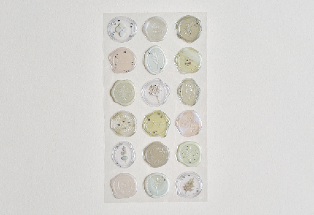 올리브 그린_블렌딩 실링스티커 기본 이미지